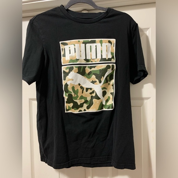 Puma One Shot Camo Puma T-Shirt - Picture 1 of 2